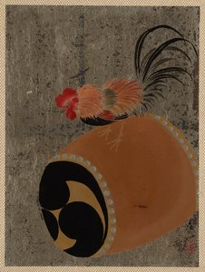 Hahn auf Trommel da Shibata Zeshin