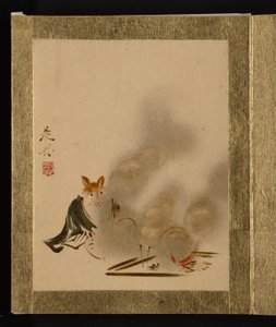 Fuchs am mystischen Feuer da Shibata Zeshin