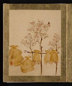 Reisstapel und Bäume da Shibata Zeshin