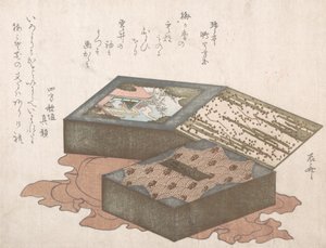 Dolci in una scatola con panno da imballaggio, XIX secolo da Shinsai