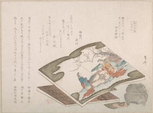 Libri illustrati e un bruciatore di incenso, XIX secolo da Shinsai