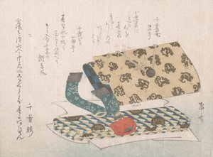 Portafoglio con i suoi accessori, XIX secolo da Shinsai