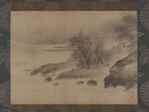 Paesaggio a inchiostro Suiboku sansui zu, XV-inizio XVI secolo