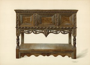 Credenza, in possesso di E A Barry da Shirley Charles Llewellyn Slocombe