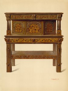 Buffet in Quercia, proprietà di Edward Quilter da Shirley Charles Llewellyn Slocombe