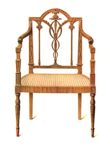 Sedia in legno di satin da Shirley Charles Llewellyn Slocombe