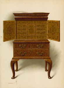 Armadio di noce, proprietà di Edward Dent da Shirley Charles Llewellyn Slocombe