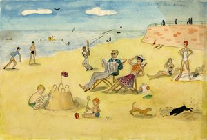 Scena di spiaggia, c1946 da Shirley Markham