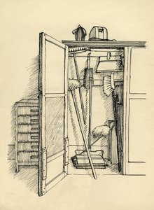 Ripostiglio per scope, c. 1951
