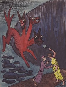 Dante e Virgilio con mostro a tre teste, 1951 da Shirley Markham