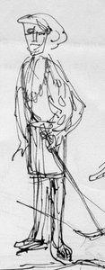 Uomo in costume d