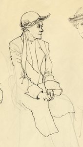Donna seduta con cappello, 1953
