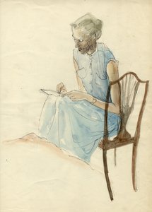 Donna seduta che scrive, 1952