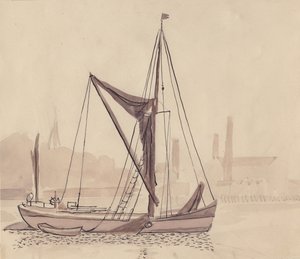 Chiatta sul Tamigi, 1951 da Shirley Markham