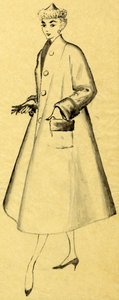 Donna con cappotto da polvere e cappello a punta da Shirley Markham