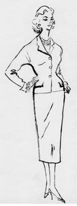 Donna in Abito a Matita da Shirley Markham