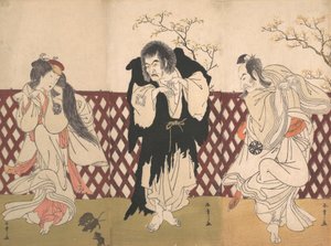 Ichikawa Danjuro IV nel ruolo del monaco Mongaku dal dramma Hana-zumo Genji-biki