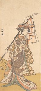Attore Kabuki Segawa Kikunojo III in un Ruolo Femminile Shizuka Gozen, ca. 1777