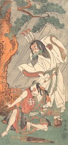 Attori Kabuki Ichimura Uzaemon IX come Ko-kakeyama e Otani Hiroji III come Koga Saburo da Shunsho