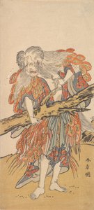 Il 5° Ichikawa Danjuro nel ruolo di Yamauba, 12° mese, 1775 da Shunsho