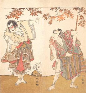Gli attori Ichimura Uzaemon e Arashi Sangoro, ca. 1773