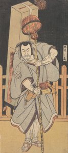 Il primo Nakamura Nakazo come Rokuju-rokubu in piedi di notte da Shunsho