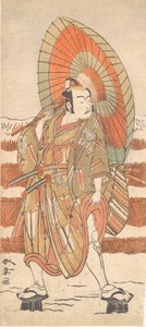 Il secondo Ichikawa Yaozo come samurai in piedi nella neve, probabilmente 1774 da Shunsho