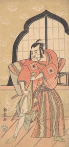Il terzo Ichikawa Danzo come samurai vestito con un kamishimo cerimoniale da Shunsho