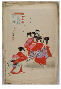 Danza delle fanciulle dalla serie Le usanze e i costumi dei bambini da Shuntei Miyagawa