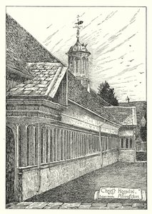Ospedale di Cristo, Abingdon (incisione) da Sidney Heath