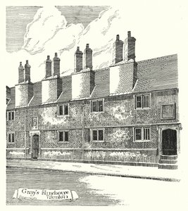 Casa di carità di Gray, Taunton (incisione) da Sidney Heath