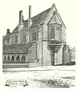 Ospedale di San Giovanni, Sherborne, Dorset (incisione) da Sidney Heath