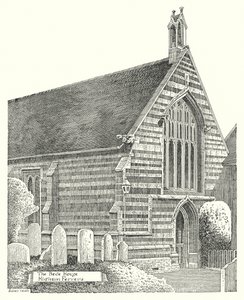 La casa di Bede, Higham Ferrers (incisione) da Sidney Heath