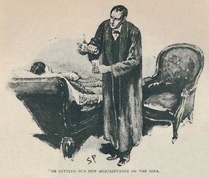 Ha sistemato il nostro nuovo conoscente sul divano, 1892