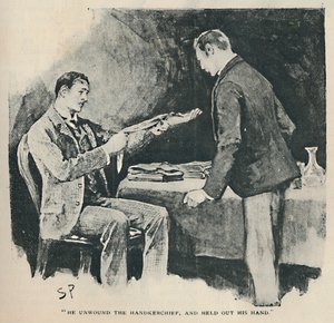 Srotolò il fazzoletto e tese la mano, 1892 da Sidney Paget