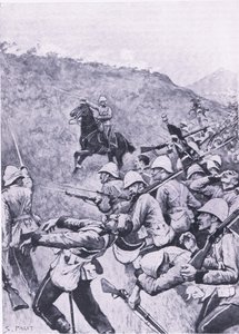Langs Nek, 28 gennaio 1881 (Prima Guerra Boera), illustrazione da British Battles on Land and Sea, 1915 da Sidney Paget