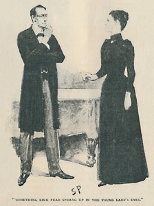 Qualcosa come la paura sorse negli occhi della giovane donna, 1892 da Sidney Paget