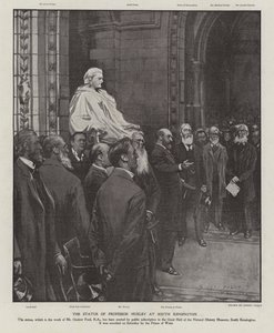 La Statua del Professor Thomas Henry Huxley nella Grande Sala del Museo di Storia Naturale, South Kensington, Londra da Sidney Paget