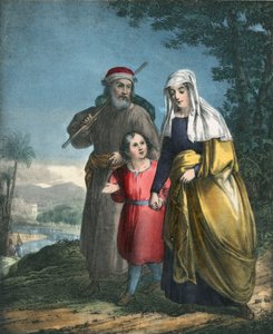 Gesù che ritorna con i suoi genitori a Nazareth