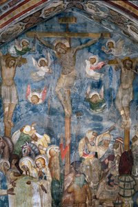 Crocifissione di Cristo INRI (dettaglio) da Sienese School