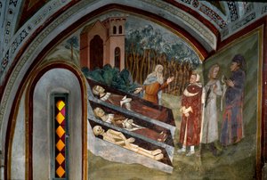 Incontro dei morti con i vivi (dettaglio) da Sienese School