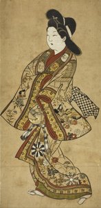 Una bellezza che cammina, XVII secolo da Sigimura Jihei