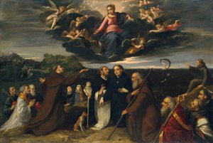 La Vergine adorata dai santi, ca. 1609 da Sigismondo Scarsellino