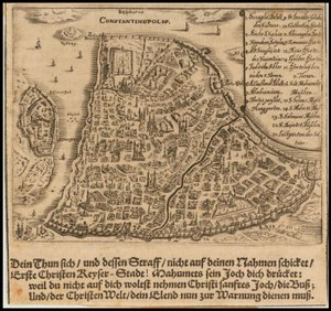 Mappa di Costantinopoli del 1668 di Sigmund von Birken da Sigmund von Birken
