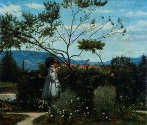Tra i fiori nel giardino da Silvestro Lega