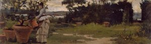Giardino a Bellariva, circa 1884 da Silvestro Lega