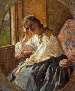 Studio di figura femminile (dettaglio del trittico) da Silvestro Lega