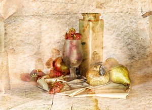 Natura morta vintage con frutta da Silvia Simonato