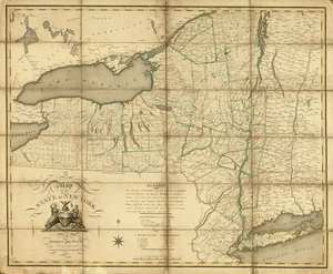 Mappa dello Stato di New York. LOC 74696138