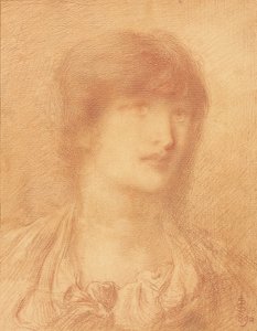 Testa di una giovane ragazza, 1890 da Simeon Solomon